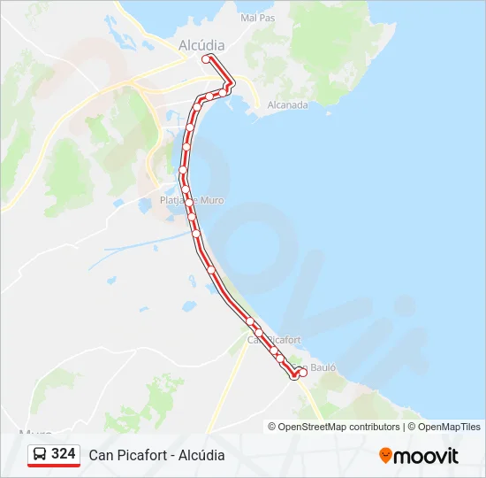 324 Bus Line Map