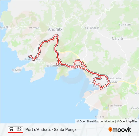 122 Bus Line Map