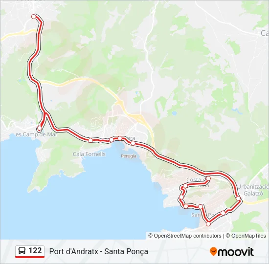 122 Bus Line Map