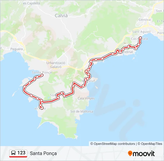 123 Bus Line Map