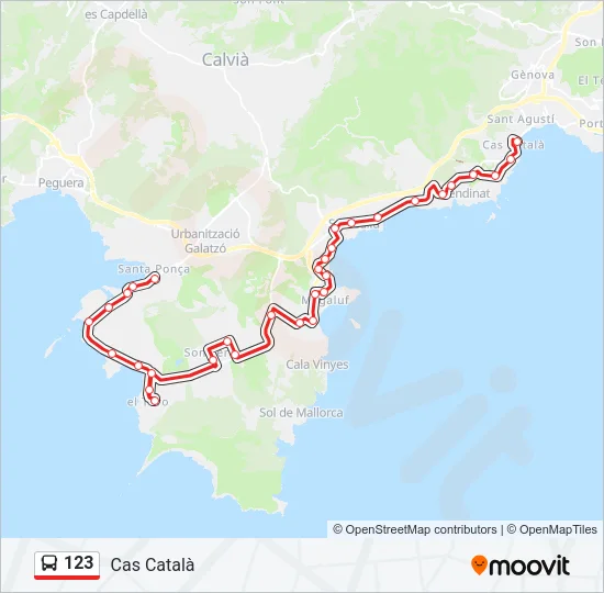123 Bus Line Map