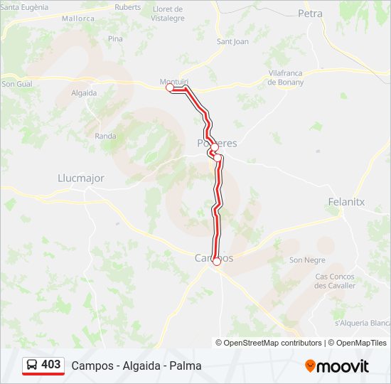 Mapa de 403 de autobús