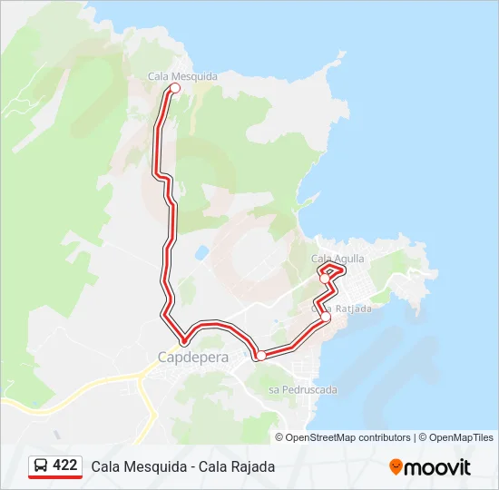 422 Bus Line Map