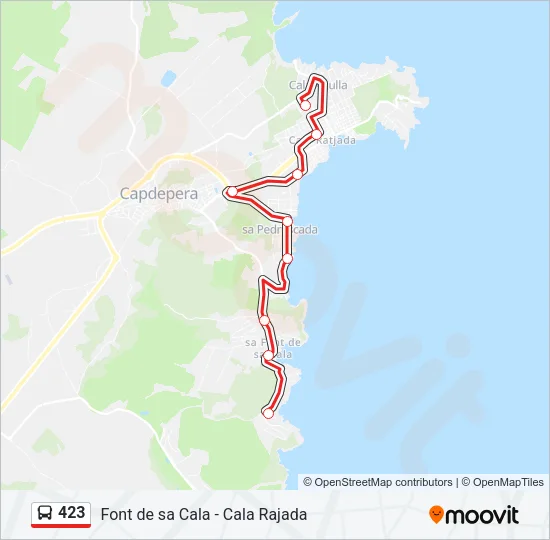 423 Bus Line Map