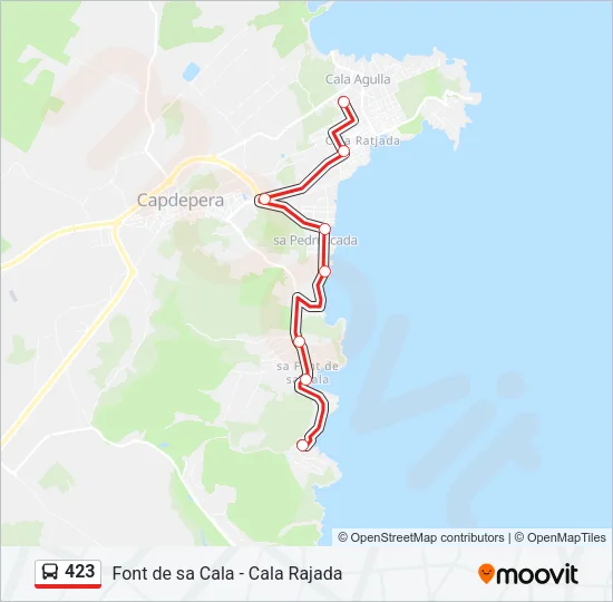 423 Bus Line Map