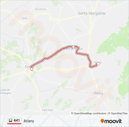 441 Bus Line Map