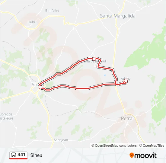 441 Bus Line Map