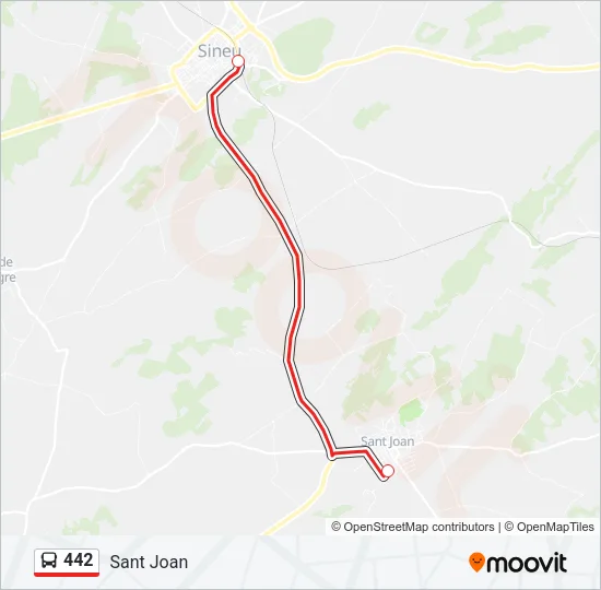 442 Bus Line Map