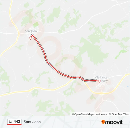 442 Bus Line Map