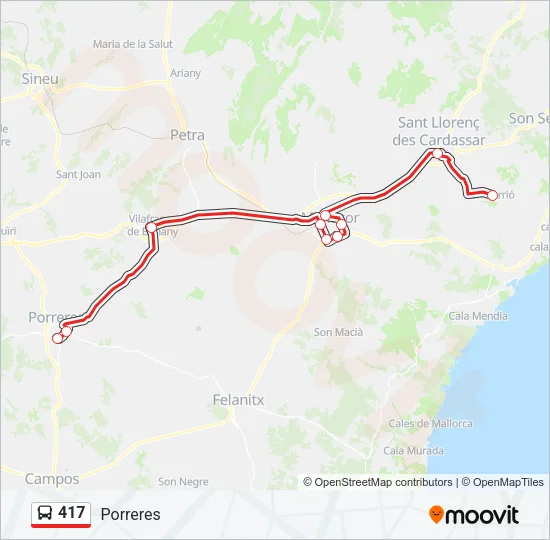 417 Bus Line Map