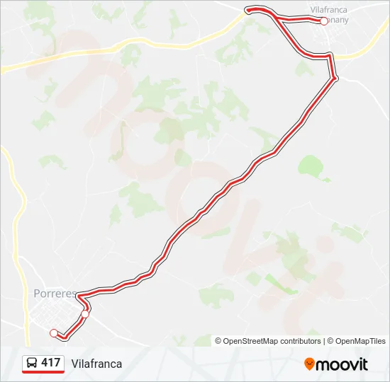 417 Bus Line Map