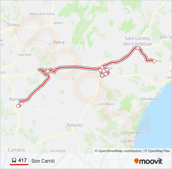 417 Bus Line Map