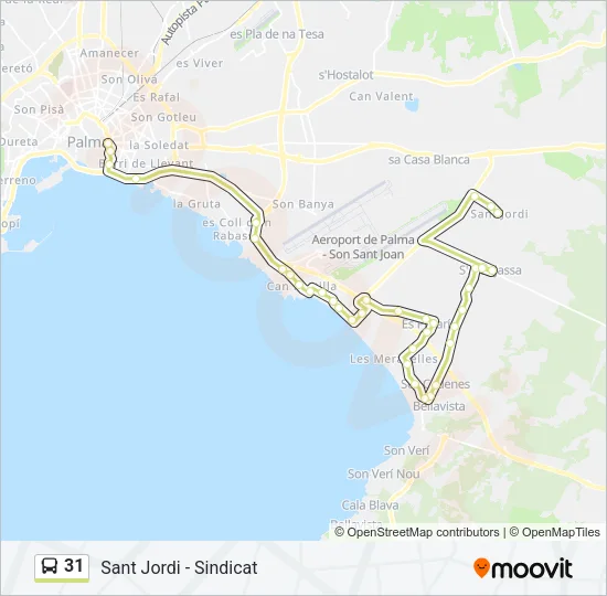 31 Bus Line Map