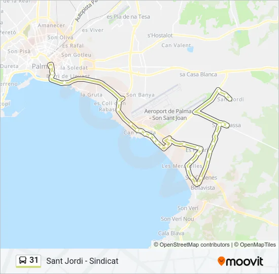 31 Bus Line Map