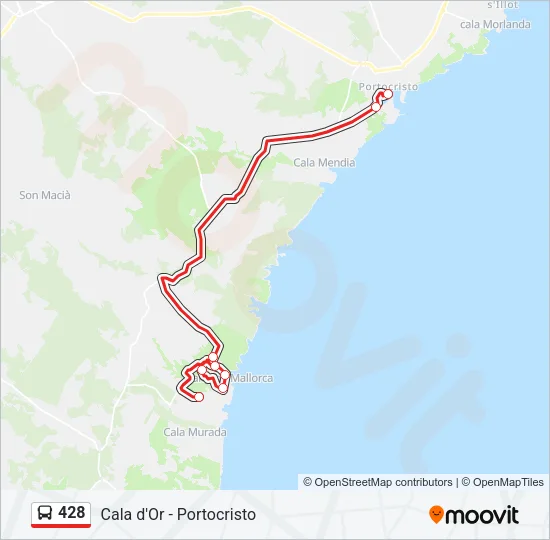 428 Bus Line Map