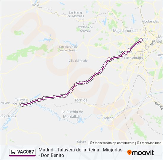 VAC087 bus Line Map