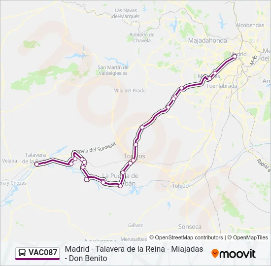VAC087 Bus Line Map
