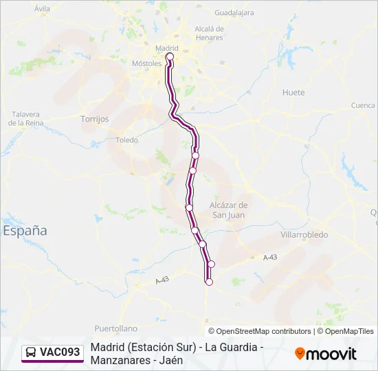 VAC093 Bus Line Map