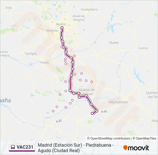 VAC231 Bus Line Map