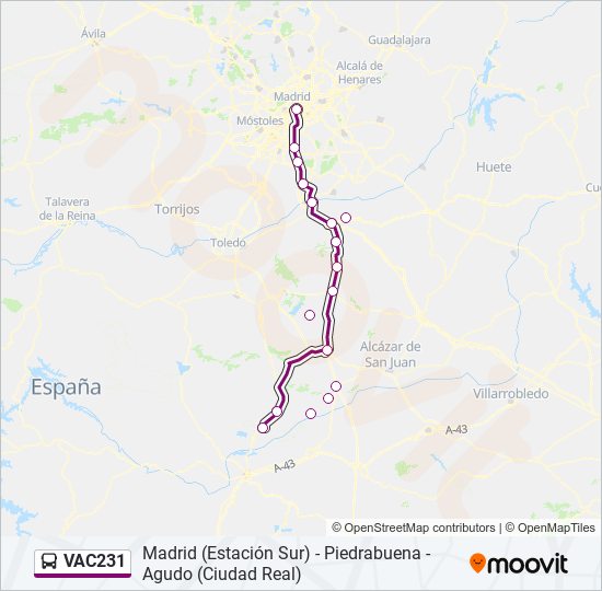 Mapa de VAC231 de bus