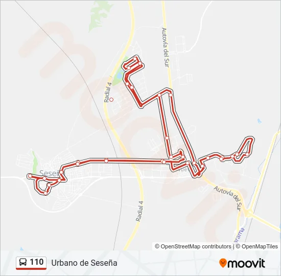 110 Bus Line Map