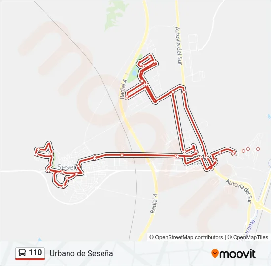 110 Bus Line Map