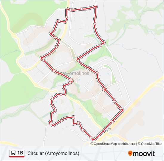 1B Bus Line Map