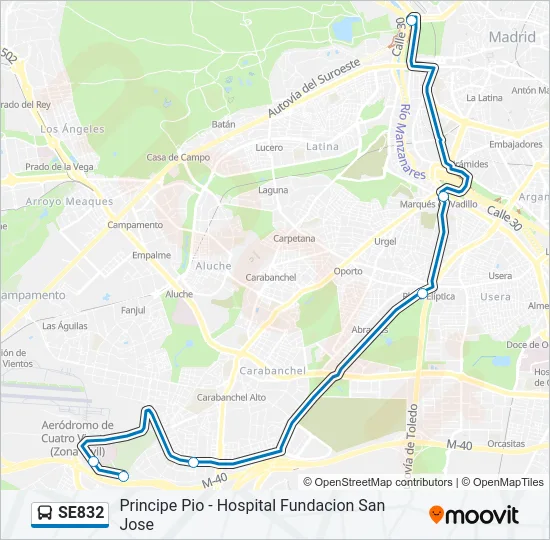 SE832 Bus Line Map