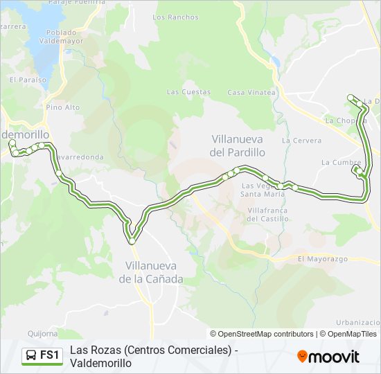 FS1 bus Line Map