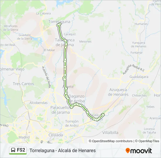 FS2 Bus Line Map