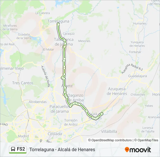 FS2 Bus Line Map