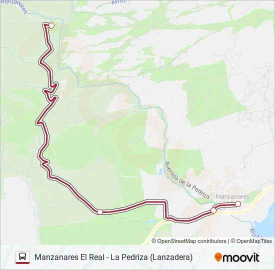 LANZADERA bus Mapa de línia