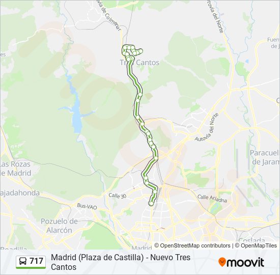 717 bus Mapa de línia