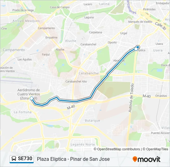 SE730 Bus Line Map