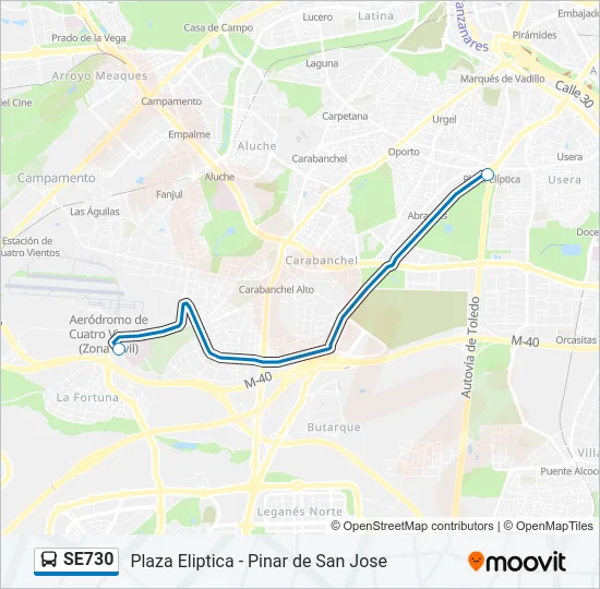 SE730 Bus Line Map