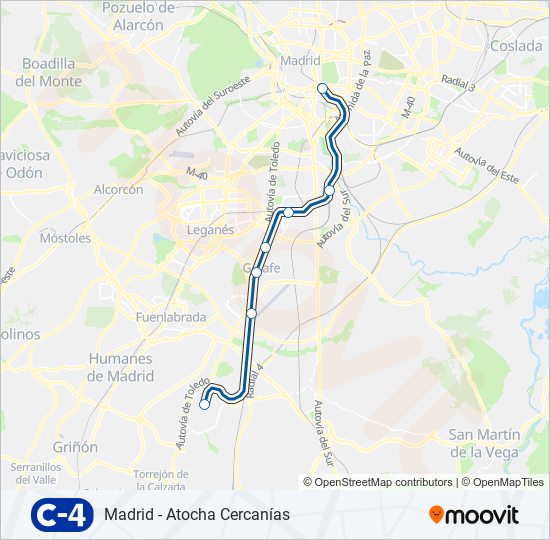 Mapa de C4 de tren