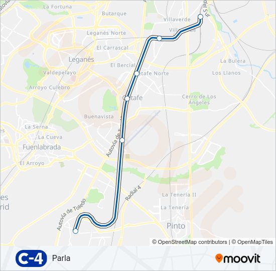 C4 Train Line Map