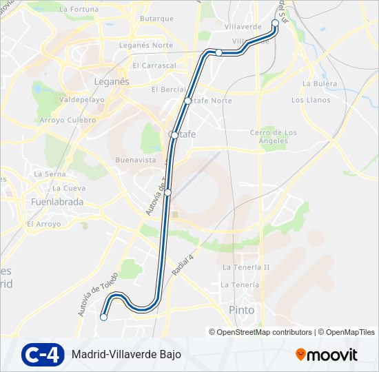 C4 Train Line Map