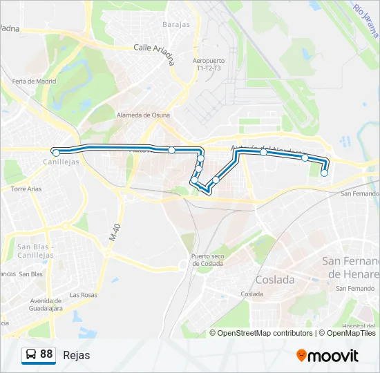 88 Bus Line Map