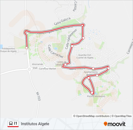 I1 Bus Line Map