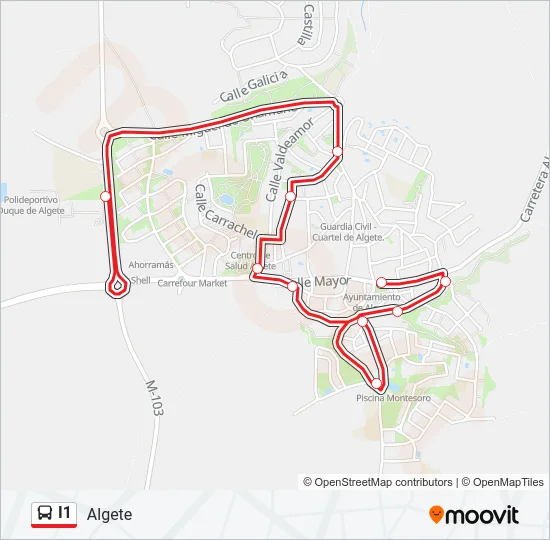 I1 Bus Line Map