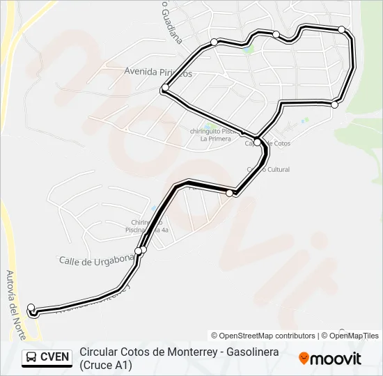 CVEN Bus Line Map