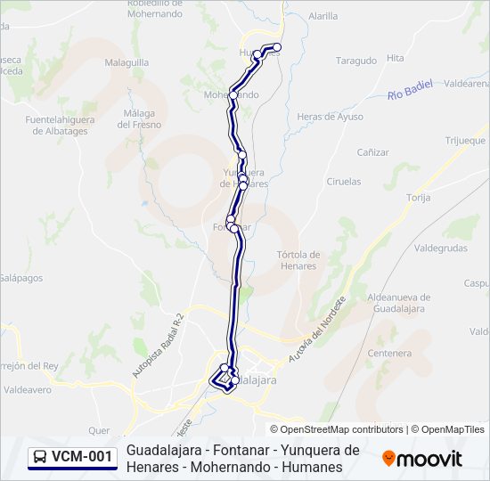 VCM-001 Bus Line Map