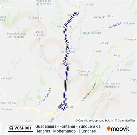 VCM-001 Bus Line Map