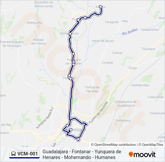 VCM-001 Bus Line Map