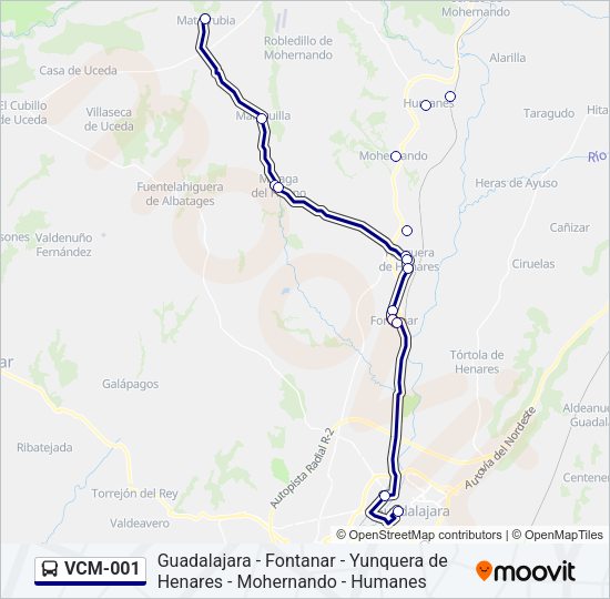 VCM-001 Bus Line Map