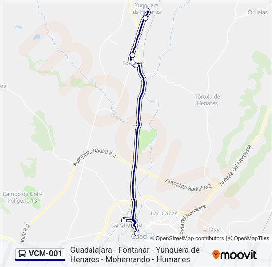 VCM-001 Bus Line Map