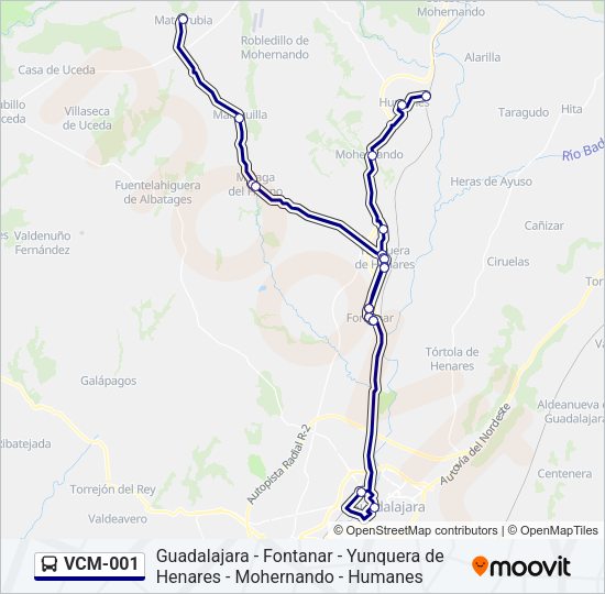 VCM-001 Bus Line Map