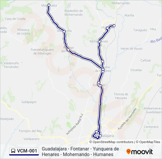 VCM-001 Bus Line Map