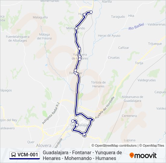 VCM-001 Bus Line Map
